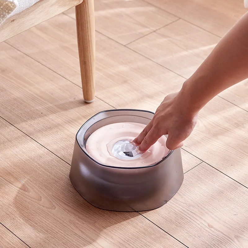 Hexagon Floating Dog Water Bowl Splash Proof Pet Bowl for Drinking