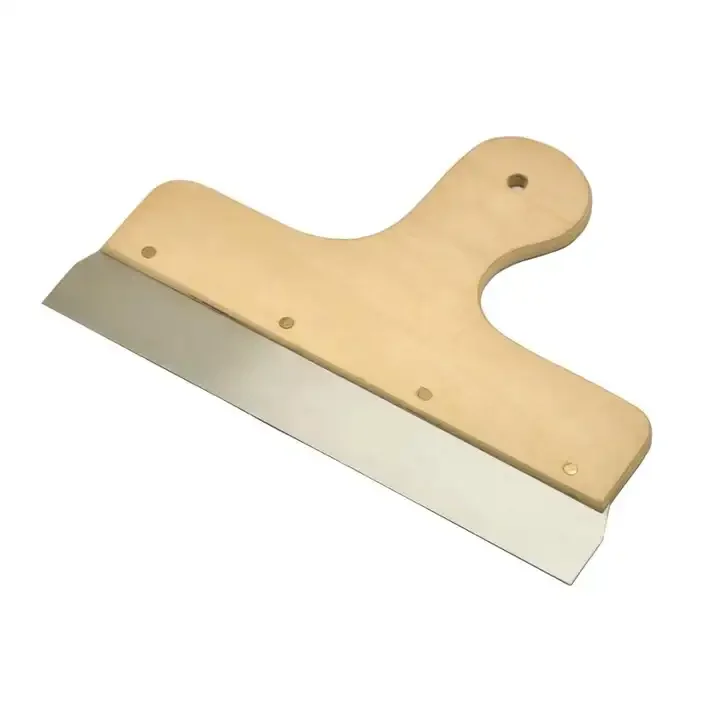 wooden handle carbon steel wide blade Tapping knife wall scraper  Manufacture Putty Knife