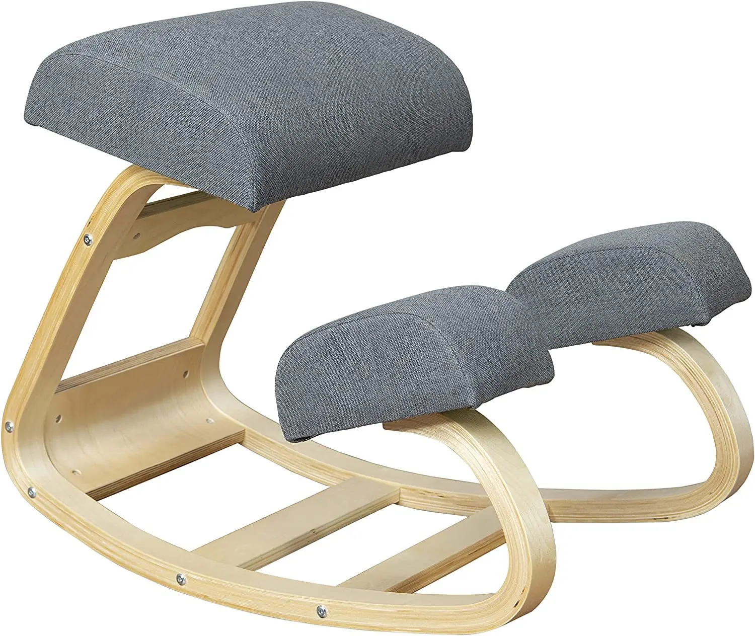 High Quality Home Office Ergonomic Knee Kneeling Drafting Posture Correction Wooden Chair Computer Desk Stool For Active Sitting