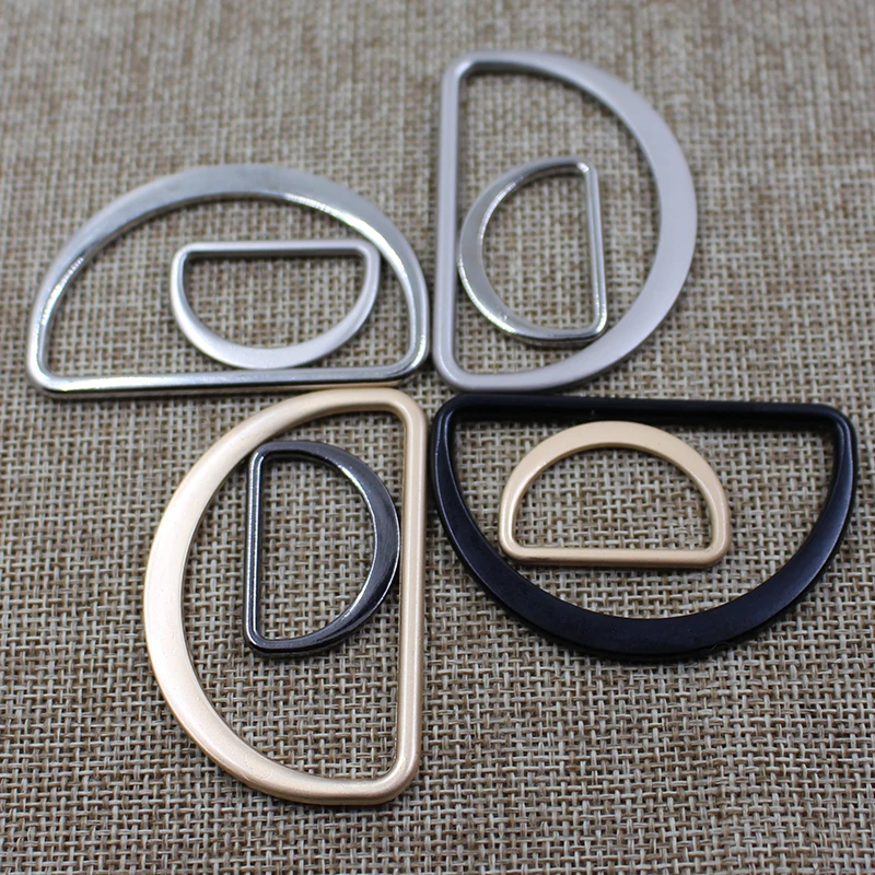High quality custom  metal flat alloy d ring buckle hardware accessories
