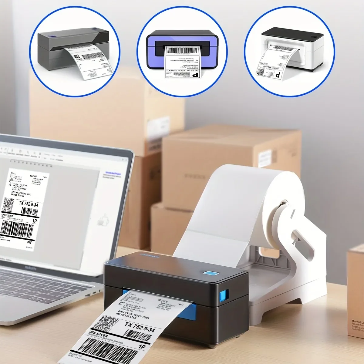 Customizable 4 X 6 Fanfold Direct Label/ Barcode Labels Blank 4x6 Thermal Shipping Label