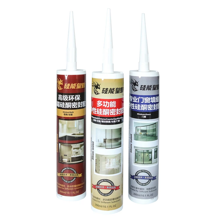 
 100 Percent Silicone Sealant Caulk Waterproof and Mold & Mildew Resistant Silicone Universal Sealant 300ml  