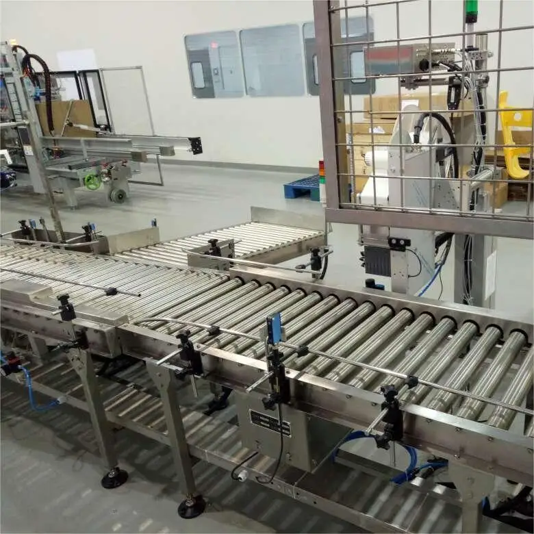 case / box / carton roller transfer conveyor line
