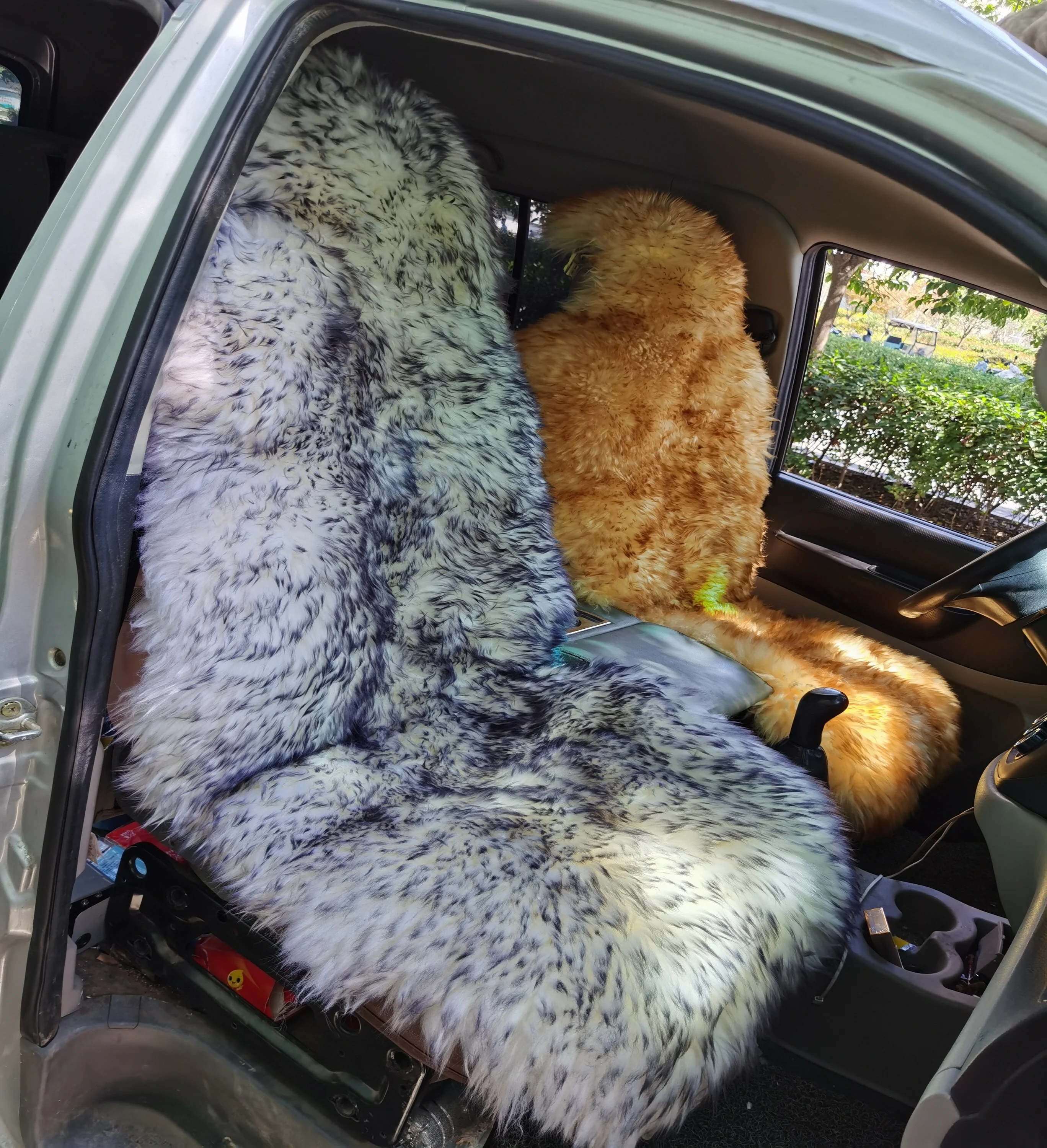 New Design Warm Australian Long Fur Sheepskin Car Seat Covers Real Lambskin Wool Seat Cover
