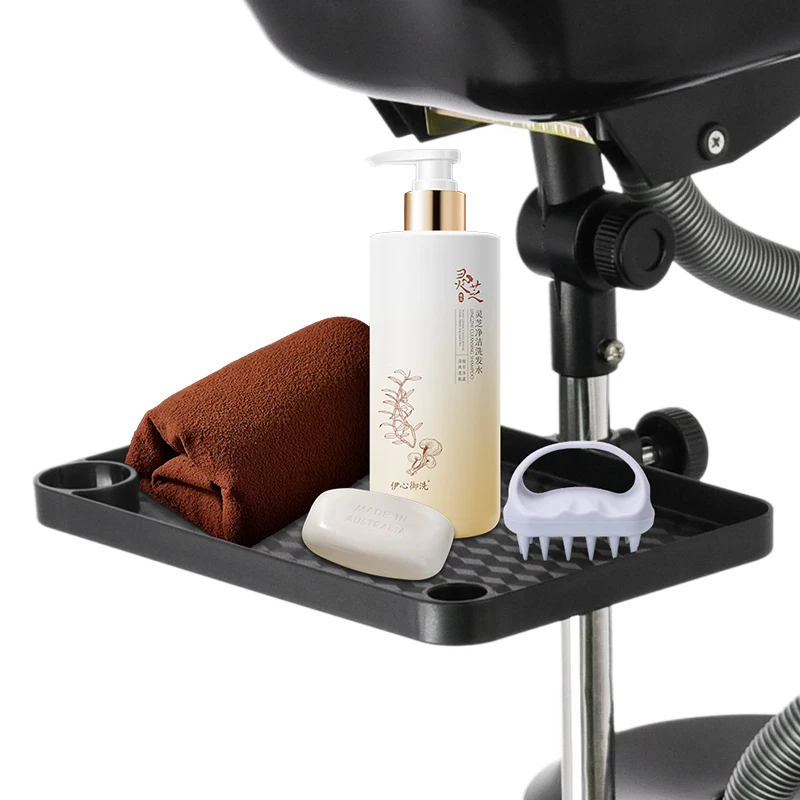 Adjustable portable shampoo bowl with electric pump shampoo station 2 buckets, drain, high pressure sprayer foot switch and tray