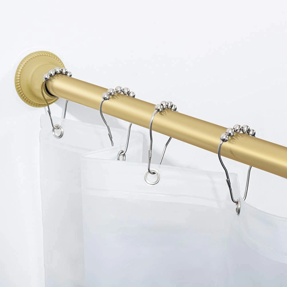 Bathroom Accessories 42 72 Inch Roman Pole Shower Tension Curtain Rod 25Mm Chrome