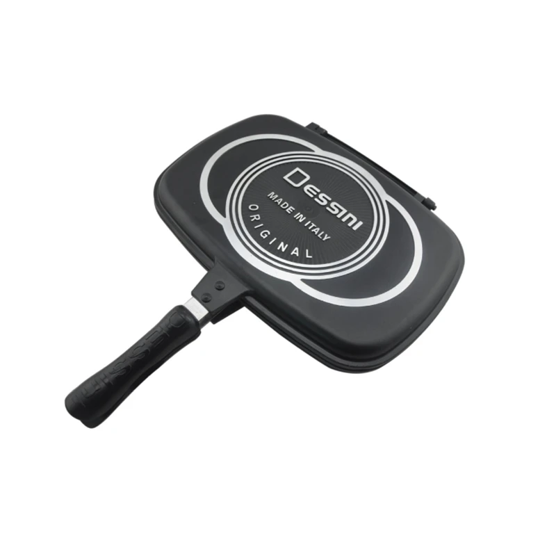 Square Double Sided Frying Pan Flip Pan 32cm BBQ Grill Pan