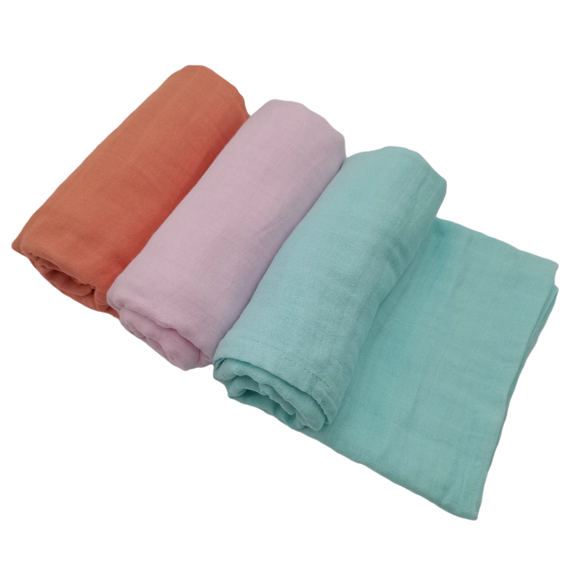 custom logo security neutral gift newborn soft swaddle double 2 layer baby organic muslin swaddle blankets 4 pack 100% cotton