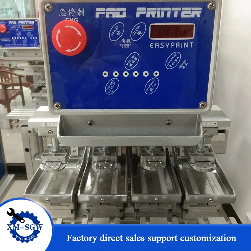 4 Colour Economic Servo Pad Printer Tampo Pad Printing Machine For Large Wide Long Size Computer Keyboard Playmat Mouse Mat Bill