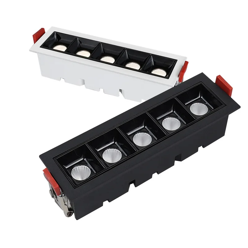 Zigbee Tuya 10W 5 bead COB Grille Lamp Linear Led Spot Light deep anti-dazzle line lamp smart remote control