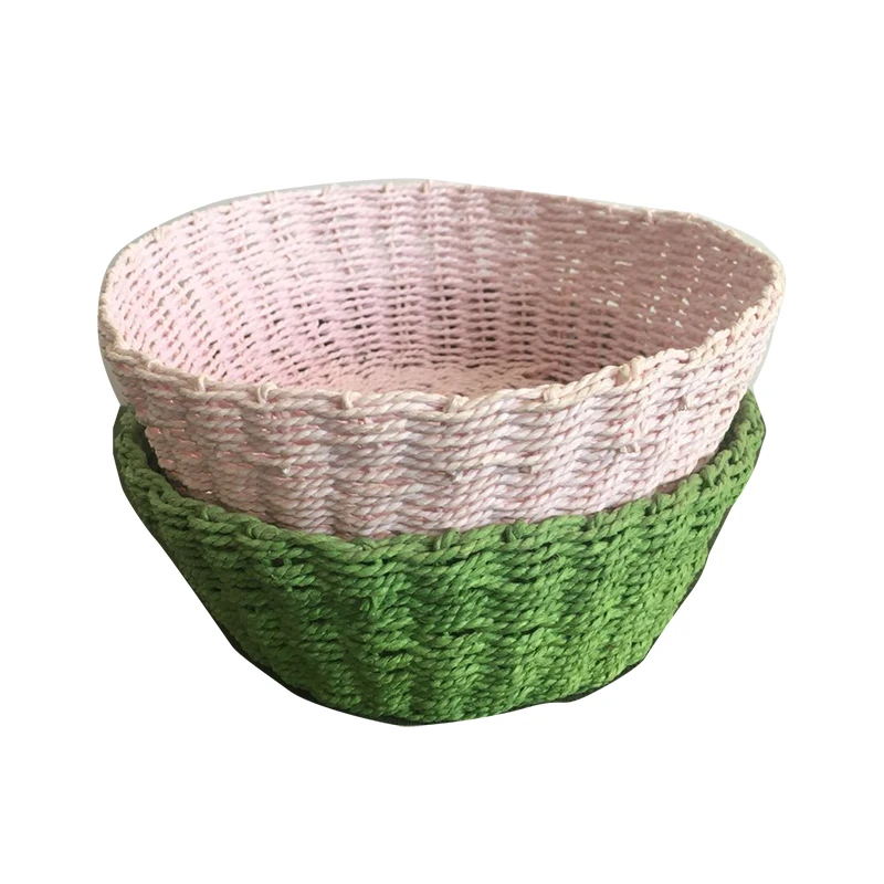 rectangle set3 storage basket woven grey rope basket