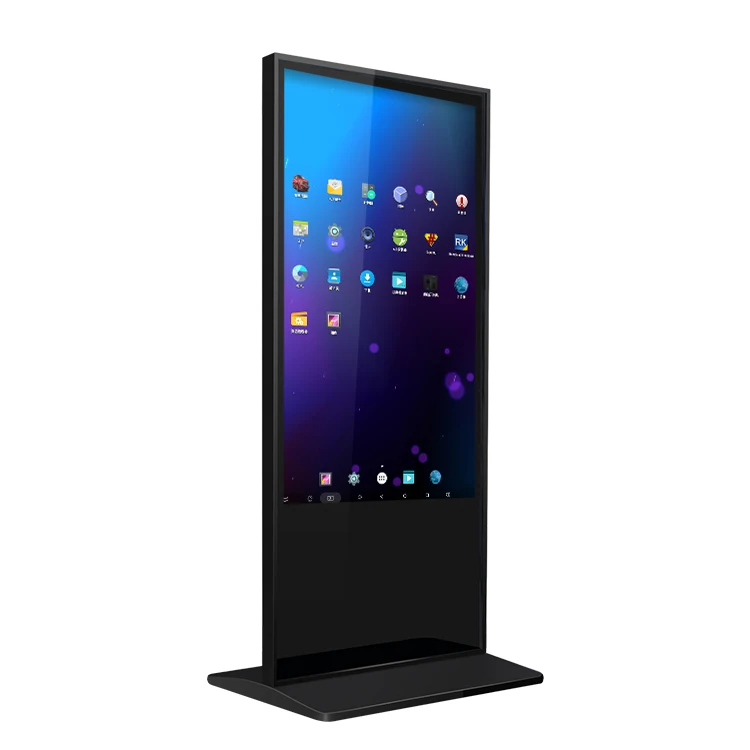 
65 Inch Slim Floor Stand Android lcd touch screen media player advertising equipment lcd advertising display 