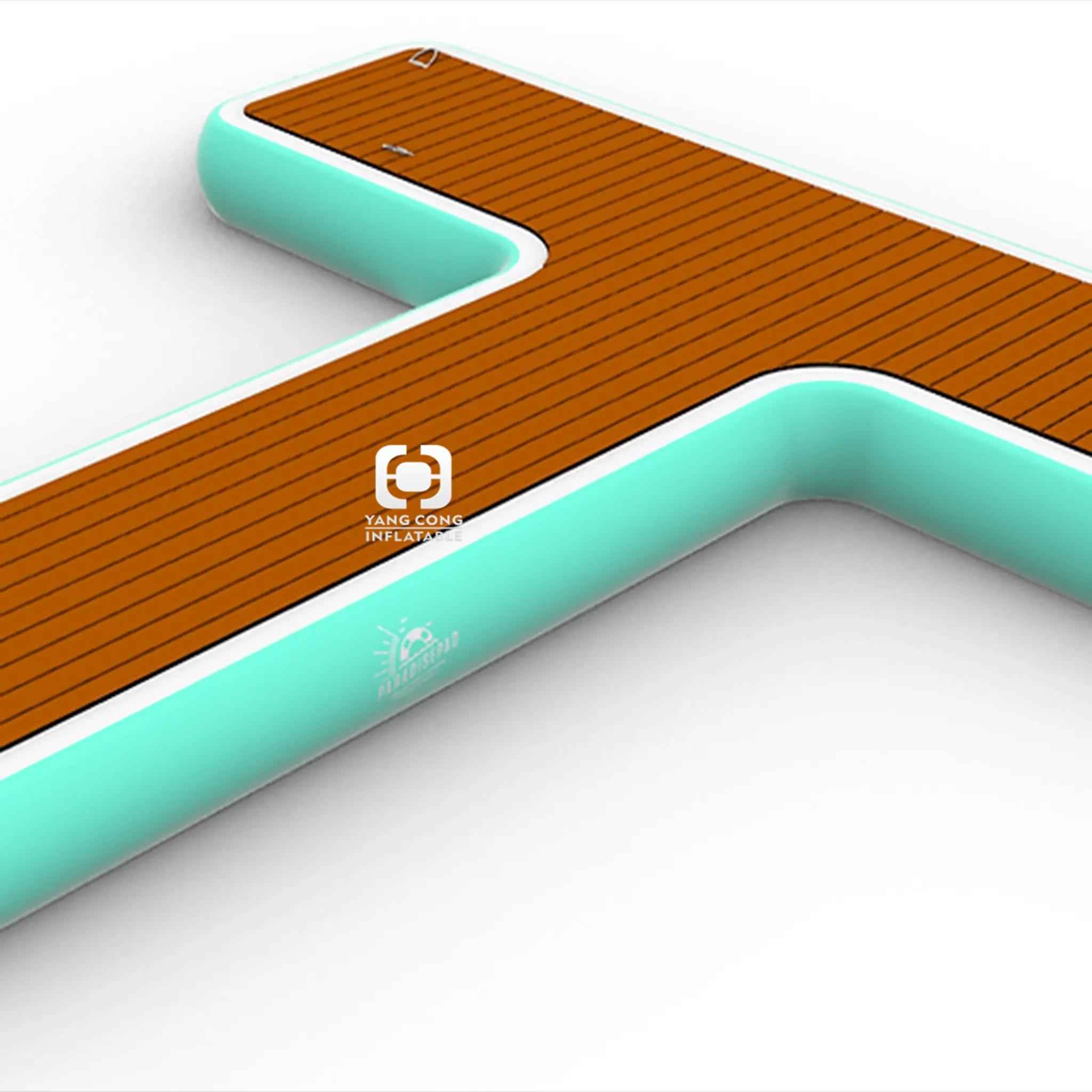 Water Platform Air Tight Pontoon Dock Inflatable Floating Jet Ski Dock T Shape Inflatable Dock for Motorboat/Surfboard