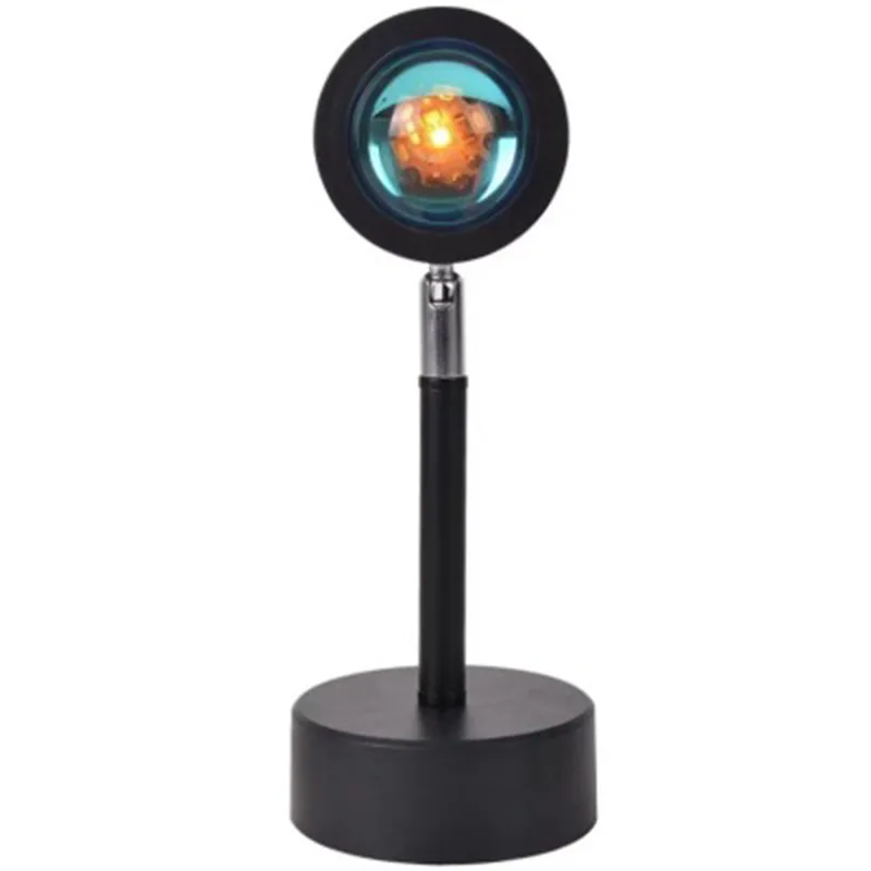 Sunset Rainbow Projector Night Light Usb Bedside Table Lamp Valentines Day Video Photography Photo Wall Lights New