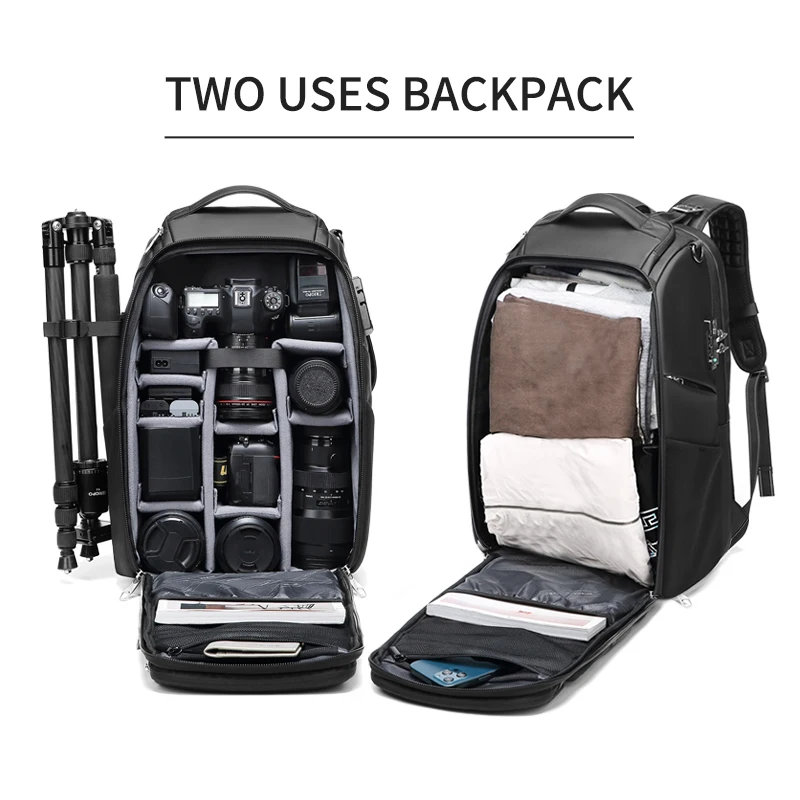 Professional Digital Gear Camera Backpack for Outdoor Photography Dual Purpose Camera Video Backpack Luxury Camera Backpack