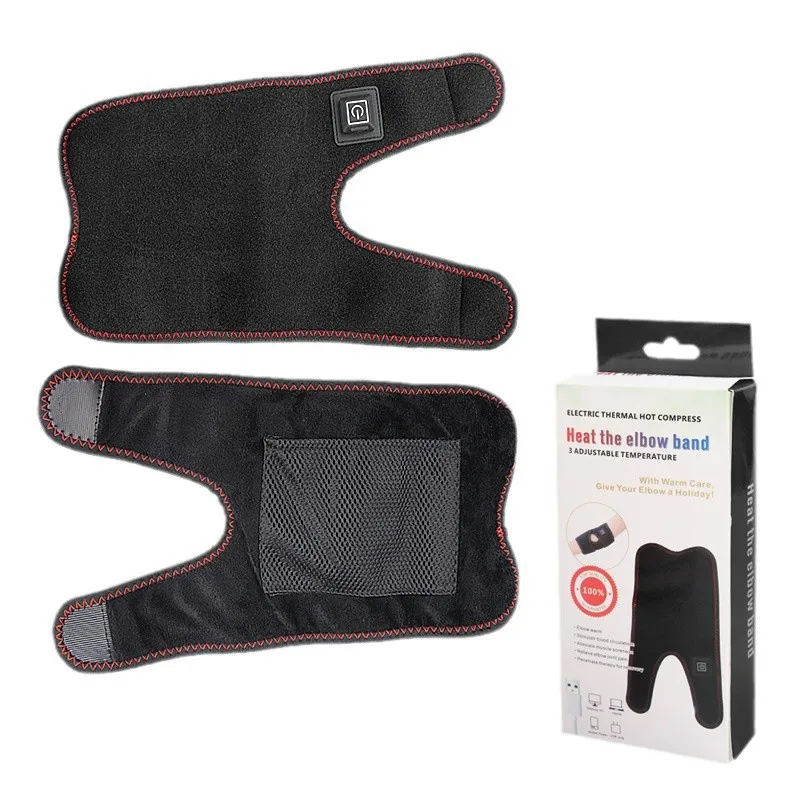 USB Electric Heating Elbow Knee Pads Intelligent Temperature Control Three-Speed Adjustable Sports Protective Equipment Men