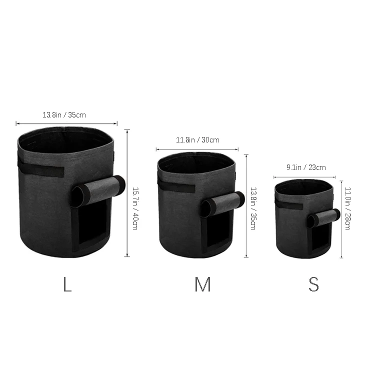 Экологичный фетровый садовый мешок для выращивания картофеля, 7 галлонов