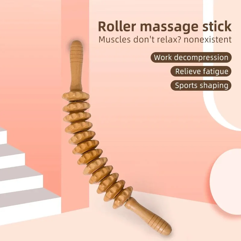 Wood Back Massage Tool  Anti Cellulite Lymphatic Drainage Tool Wood Therapy Tool Wood Massage for Body Pain Release