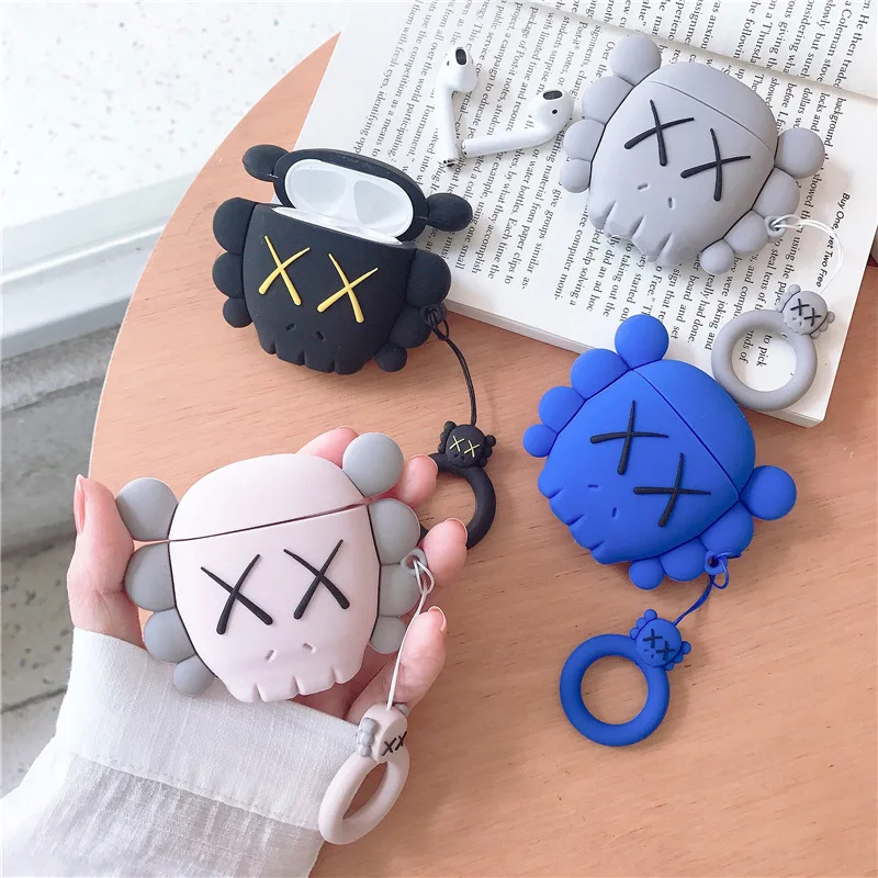 Gemfits оптовая продажа 3D Новый чехол для Airpods силиконовый милый Airpod Радужный