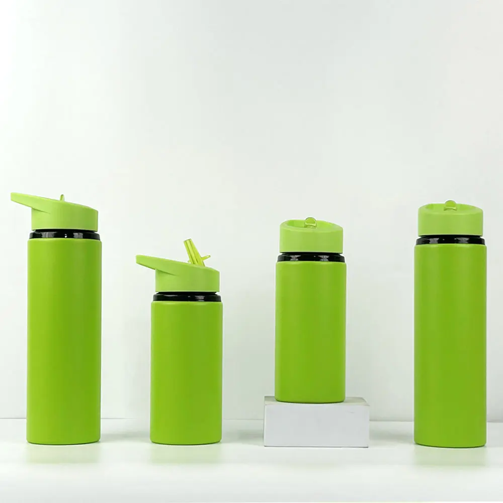 Customizable Colorful Oem Stainless Steel Drinking Water Bottle 24oz Single Layer Stainless Steel Water Bottle with Straw Lid