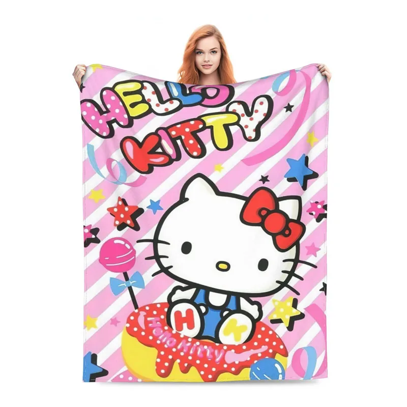 Изготовленное на заказ Sofy Sanrio Helloo Kitty Kuromi Melody одеяло для сна Автомобильный Ковер ожерелье коробка