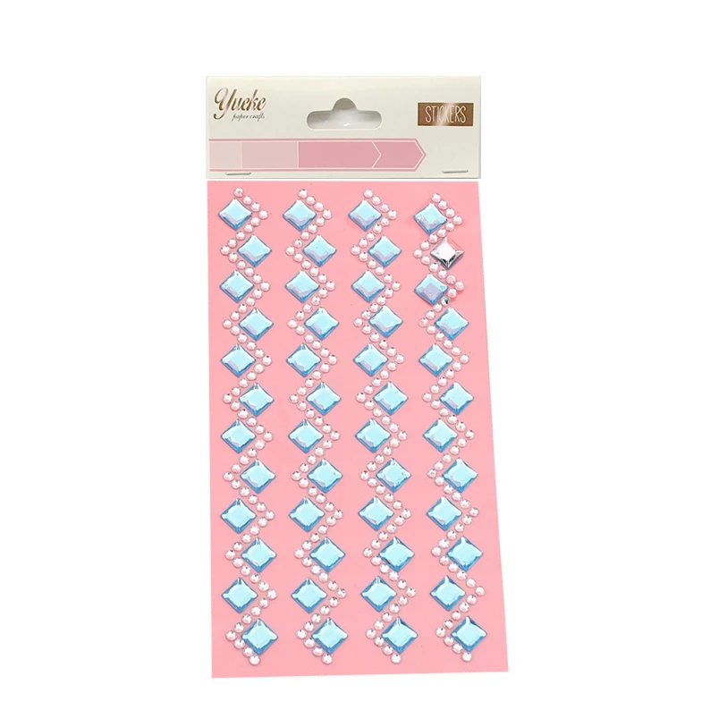 DIY Crystal gemstone sticker Diamond rhinestone heart flower sticker for decoration scrapbook