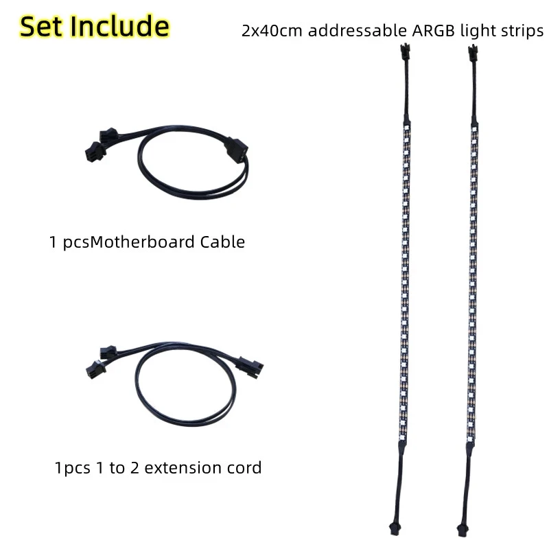 Motherboard Addressable RGB LED Strip PC 5V WS2812B Rainbow Digital ASUS AURA,MSI MYSTIC SYNC,ASRock POLYCHROME ADD Header Light