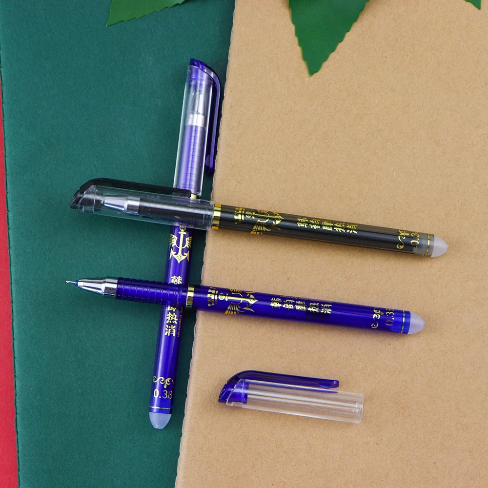 
Promotional erasable gel pen fountain plastic stationery ballpoint pen custom logo 