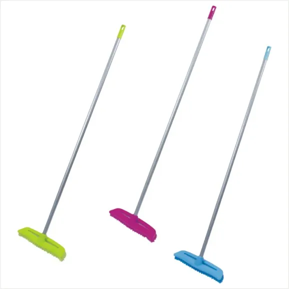 
long handle plastic soft bristle broom for home 