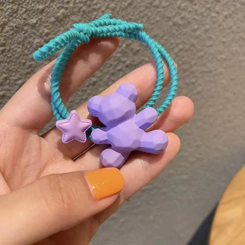New arrival Korea Colorful Candy color bear star kinds elastic hair ties hair bobbles hair ropes