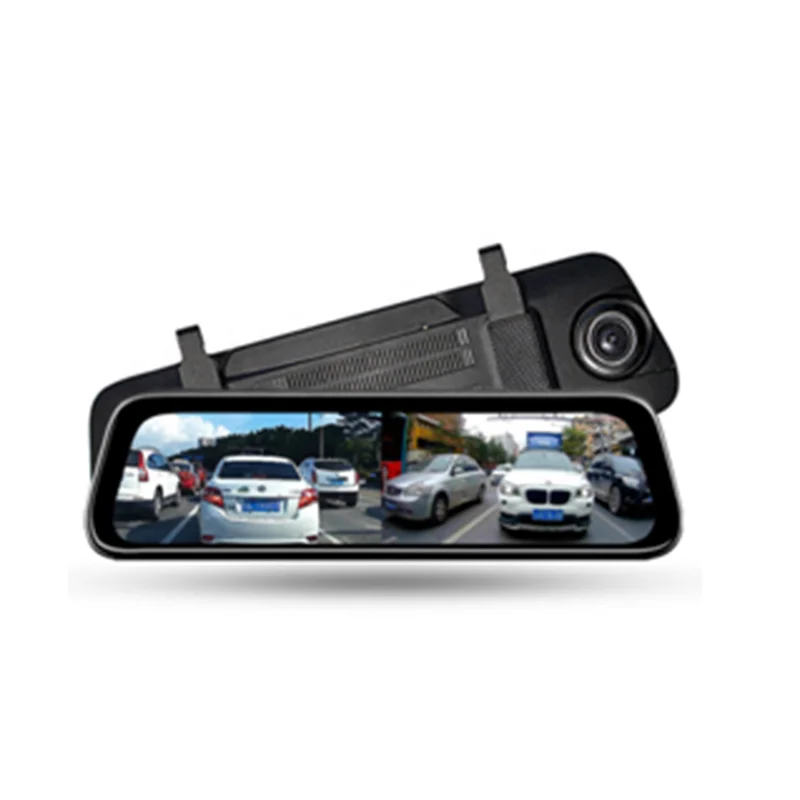Автомобильный видеорегистратор FHD 1080P, 10 дюймов, 4G, Android, двойной объектив, GPS-навигатор, зеркало заднего вида