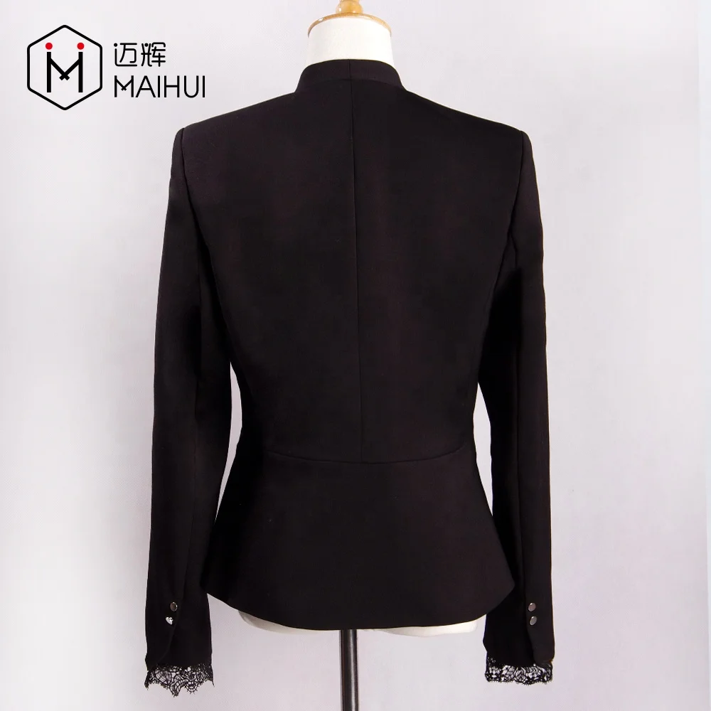 Wholesale Custom Lady Business Suits Women Jacket Black Suits