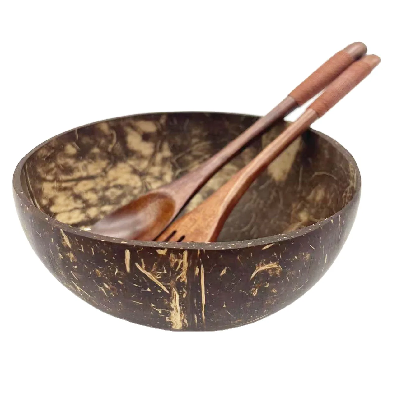 Cheap Sale Hot Selling Vietnam Coconut Bowl Spoon Fork Gift Set In Stocked Coconut Shell Bowl
