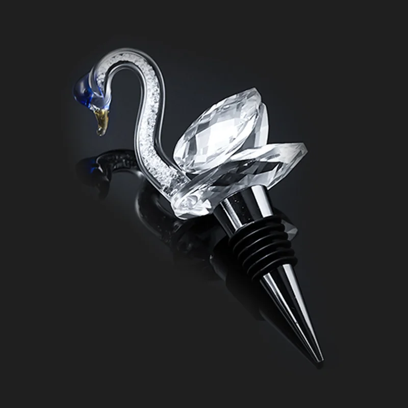 wholesale Crystal Glass wine bottle stopper custom logo creative wine stoppers champagne bottle stoppers for wedding