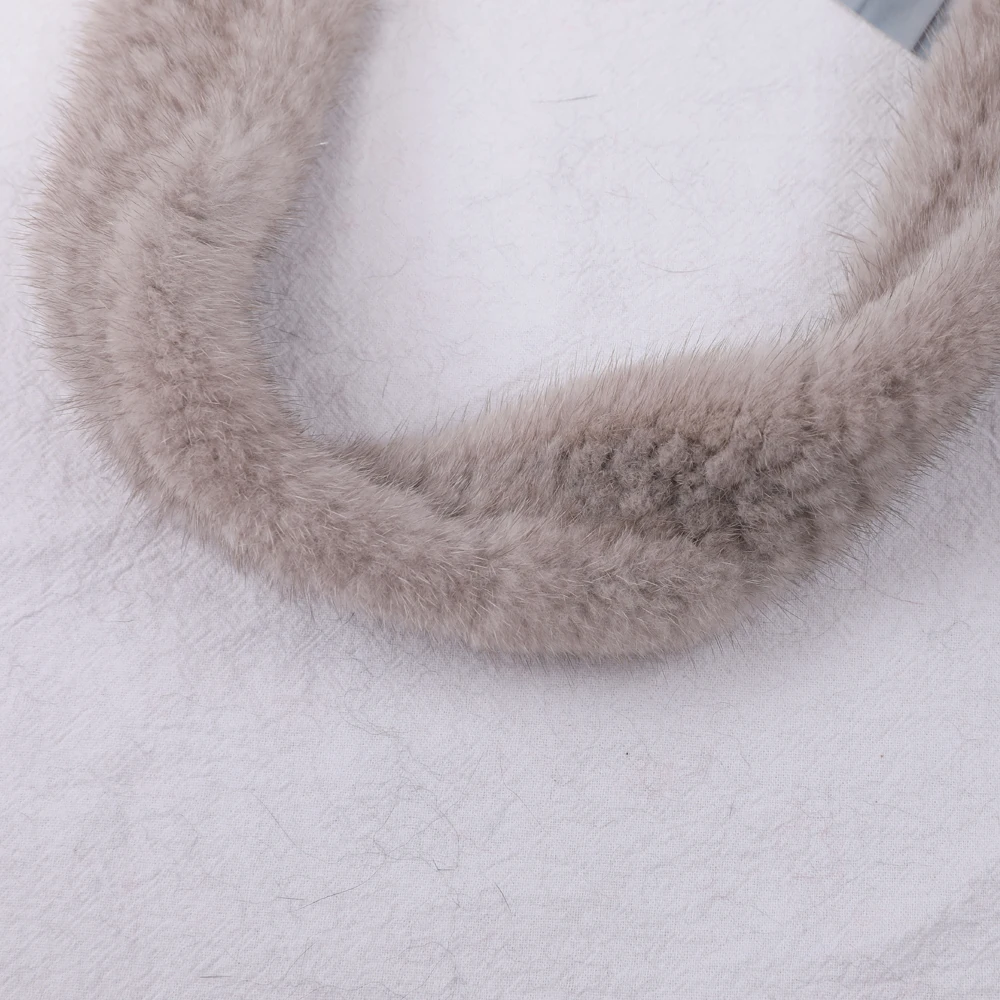 Женский Длинный шарф ручной вязки, теплый вязаный шарф из натурального меха норки, зима 2021