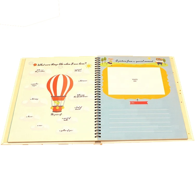 Custom Print First Year Baby Memory Record Book and Baby Journal Book printing