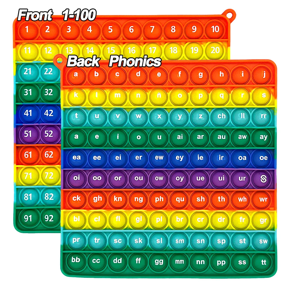 Phonics 1-200 счетные Цифры 9x9 умножение Математика поп-игрушки игры алфавиты Учебная практика Канцтовары для детей