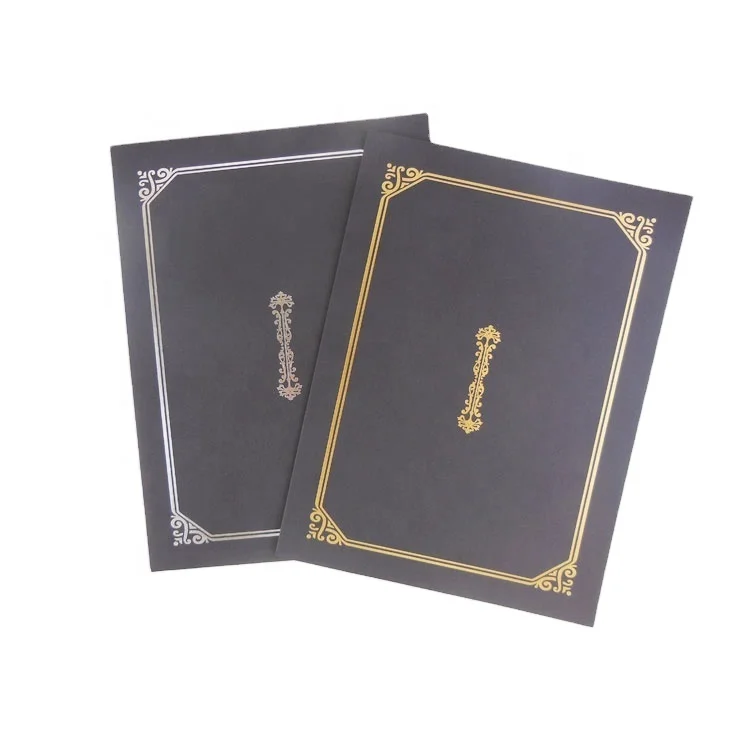 Custom design certificate folder