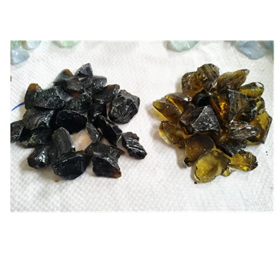 Crystal clear glass rocks Blue Colored Glass Landscaping Rock for Home Decoration