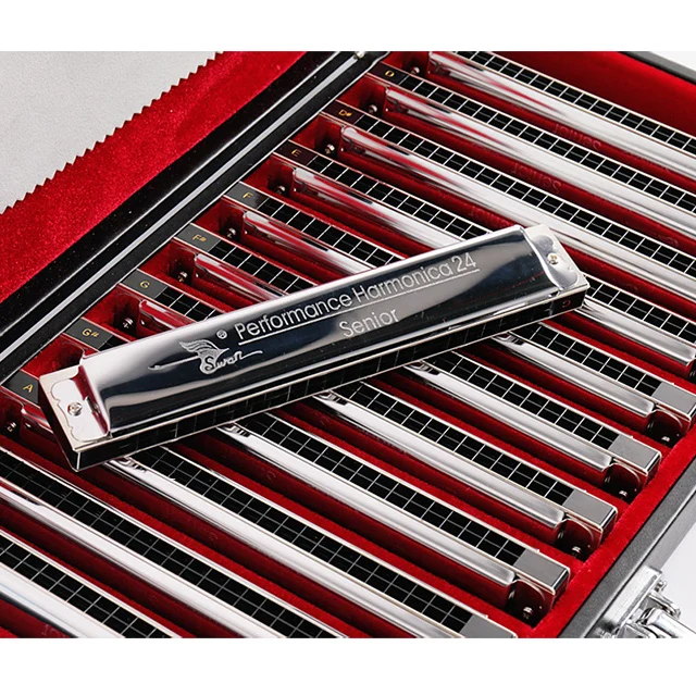 
Swan SW24-7T 24 Hole 7-Tune Set-Packing Harmonica Gift Box 