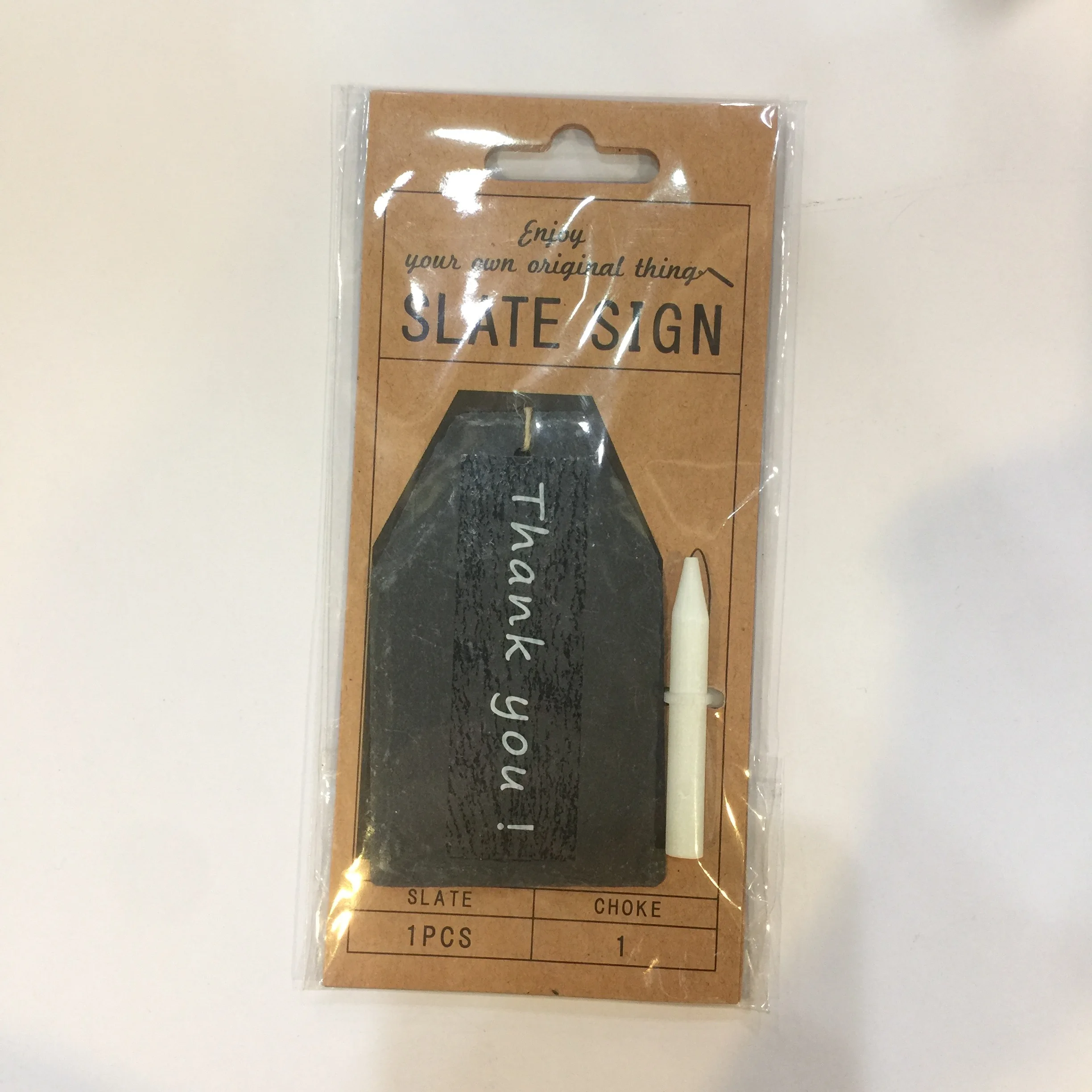 European Style Simple Pattern Custom Design Indoor Christmas Tree Decoration Slate Luggage Tag