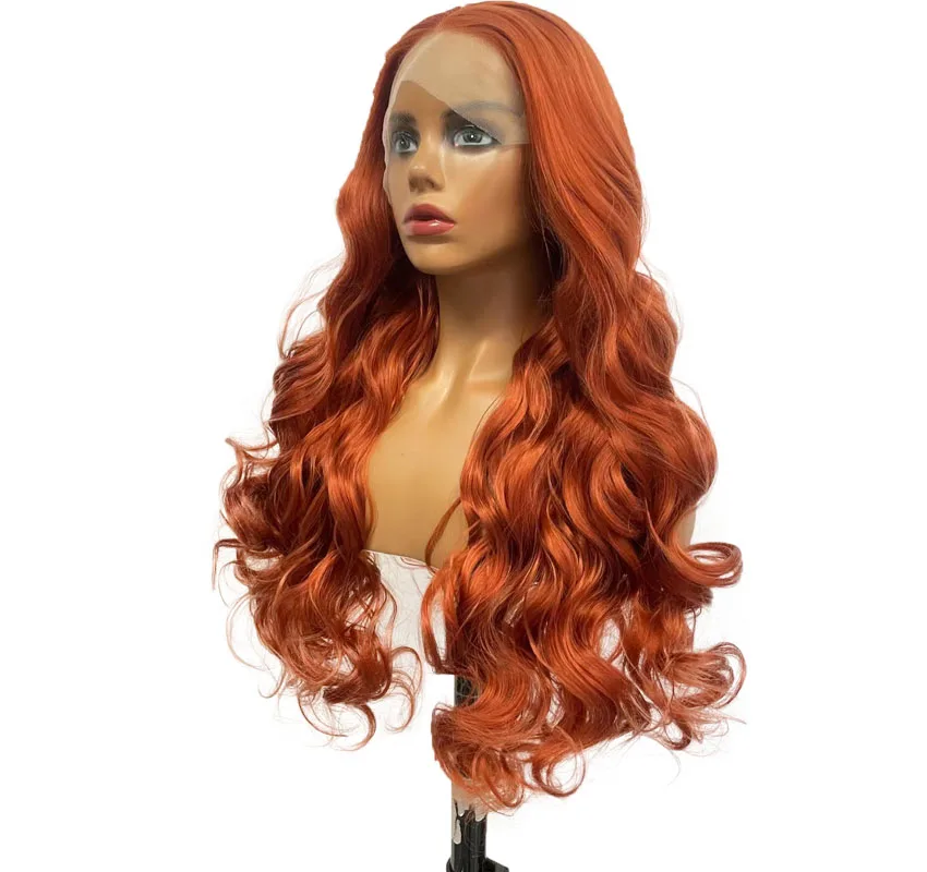 Wholesale vendor high fiber hd long natural curly 350 wholesale high quality heat resistant futura lace front synthetic hair wig