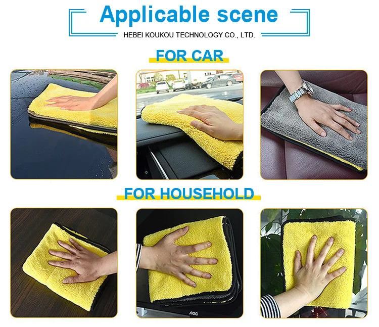 Customized Logo Car Detailing Wash Microfiber Towel Car Cleaning Drying Auto Washing Cloth Micro Fiber Rag Car Accessories