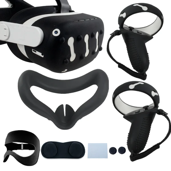 Comfortable Silicone Cover, Scratch Proof and Dust Proof Lens Cover, Compatible with Meta/oculus Quest 2 Headset Accessories