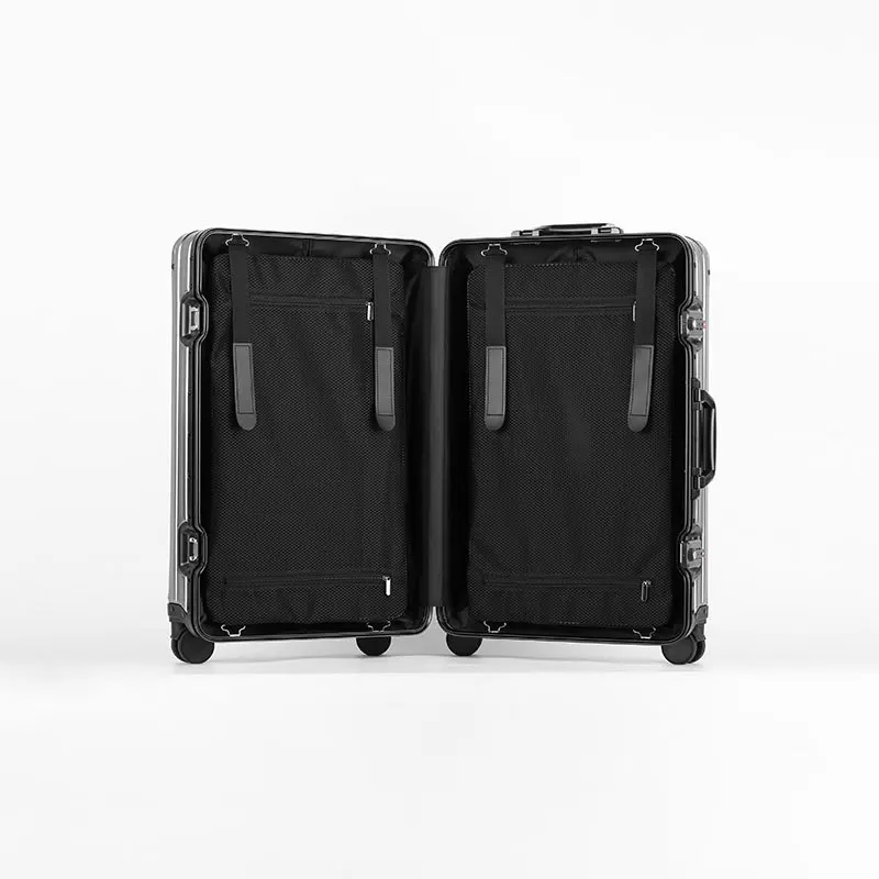 Oytb-0101 Алюминиевый Чемодан большой емкости с алюминиевым каркасом чемоданы из чистого металла роскошный чемодан тележкой