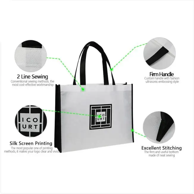 High Quality Non Woven Fabric Shopping Tote Carry Reusable Heavy Duty Polypropylene PP Non-woven Bag
