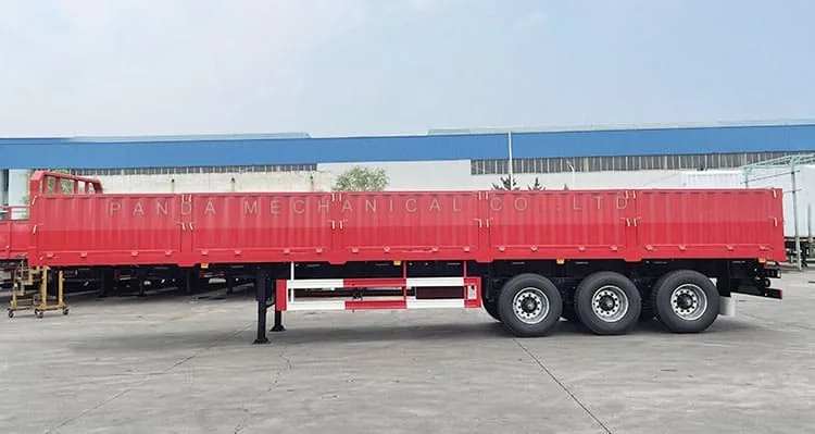 Triaxle 60 Tone Dropside Boards Trailer Side Wall Fence Truck Trailers Sidewall Semitrailer Steel Panda Semi-trailer 40-60T