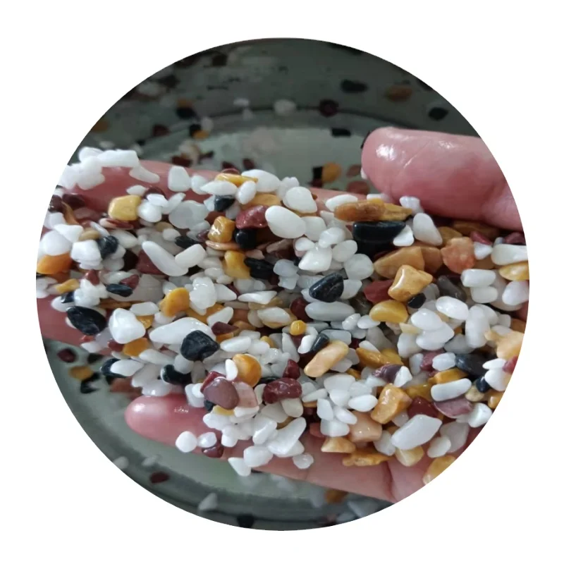 Paved garden colored natural landscape decorated with pebbles other landscape stone driveway colored gravel