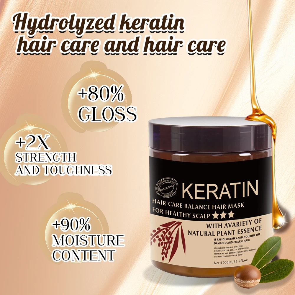 Popular keratin hair mask keratin hair treatment mask max care brazil hair mask