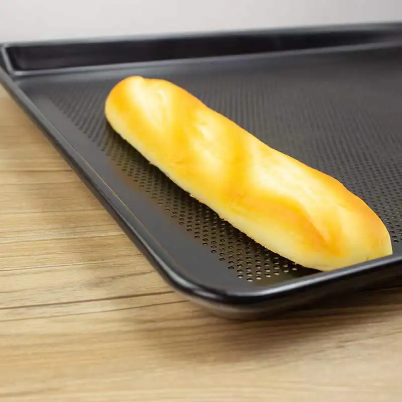 High quality 400*600*30mm aluminum non-stick perforated sheet pan cookie plate of rotary oven baking tray
